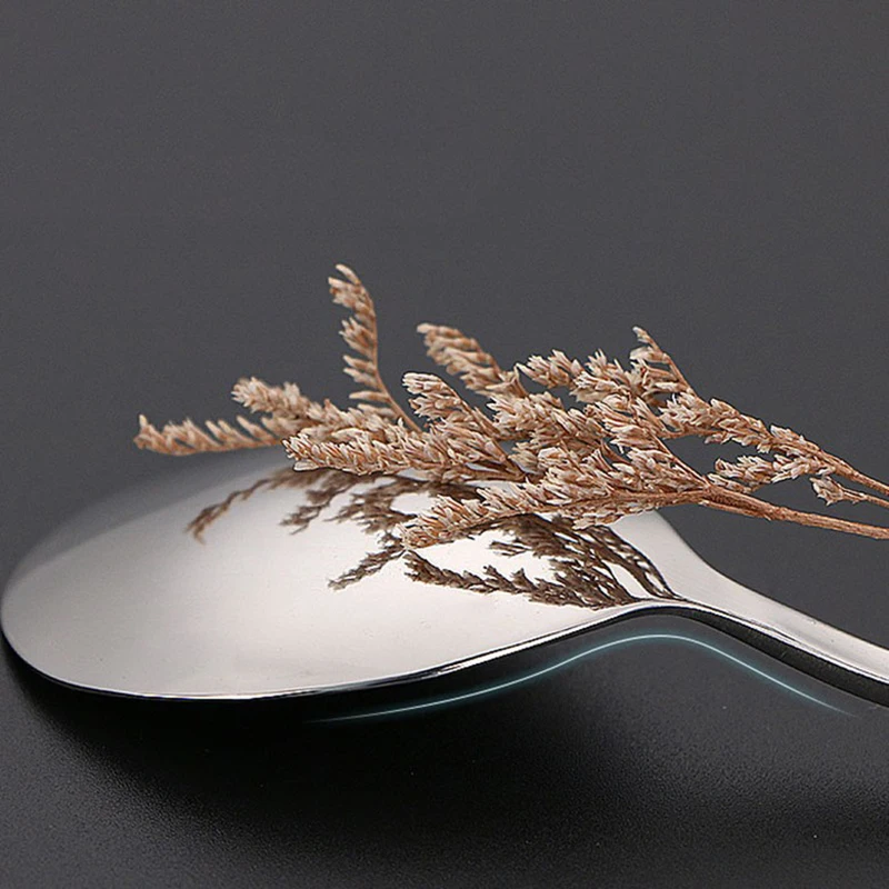 Korean stainless steel food chopsticks spoon set long handle non-slip dessert tableware stainless steel cutlery set
