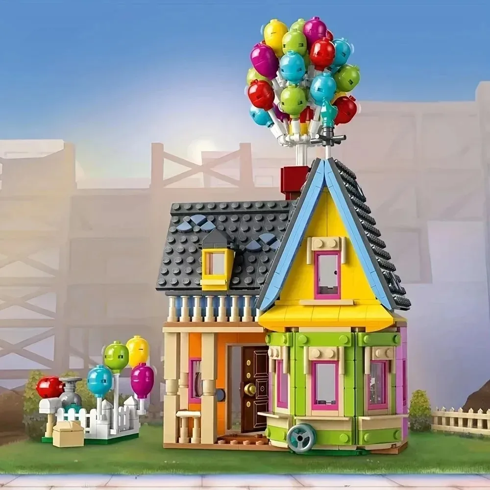 HOT TOYS Balloon Cabin Ring Travel Notes Building Block Movie cottage Set Children Princess girl DIY Gift Toy building block toys craft toys