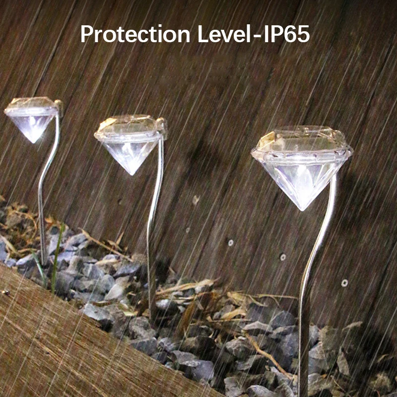 Exterior Lights Diamond Solar Stakes Lawn Lamp,Outdoor Lights, Landscape lighting,for Garden, Villa, Courtyard, Camping Decor 2