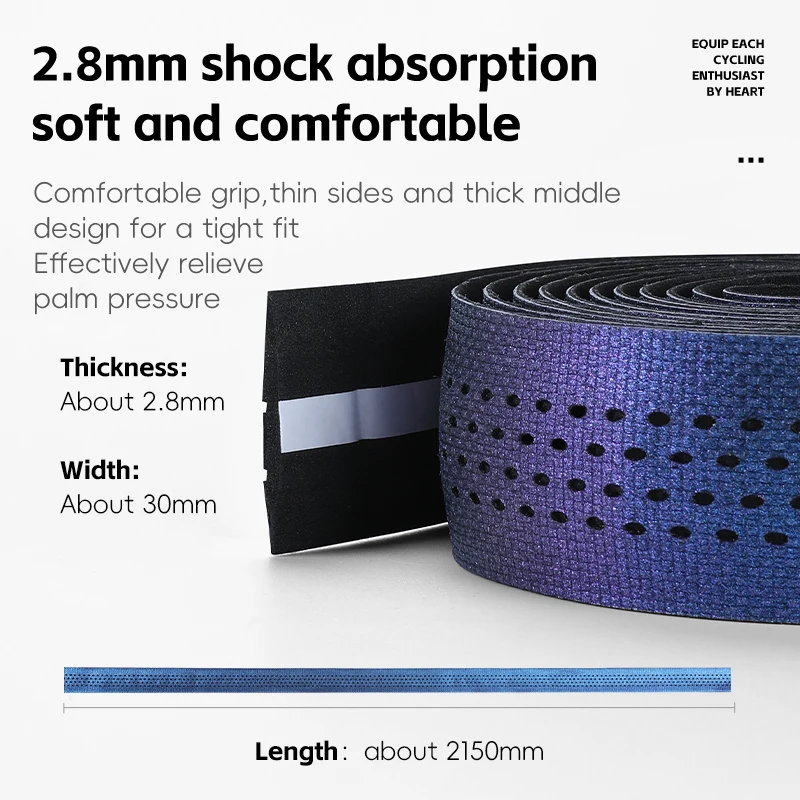 Multicolor Bike Handlebar Tape Anti-slip Sweat-absorbent Road Bicycle Bar Tape With Plugs MTB Road Bike Accessories bike handlebar tape bike accessory