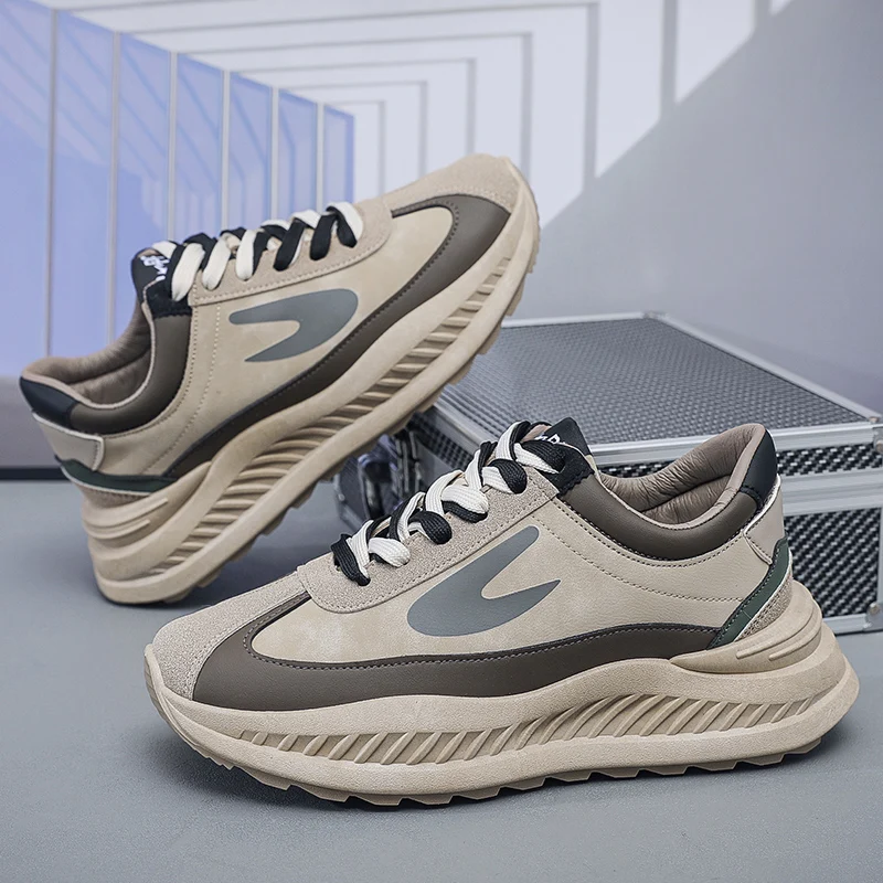 

Легкие мужские кроссовки для бега, дышащая мужская спортивная обувь, Нескользящие мужские кроссовки, модная Гибкая теннисная обувь на шнуровке