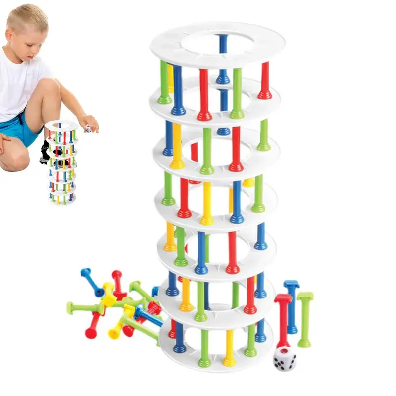 

Башня баланса штабелирование блоков игровая активность команда строительные блоки игрушки развивающий, образовательный игрушки семья дети команда путешествия