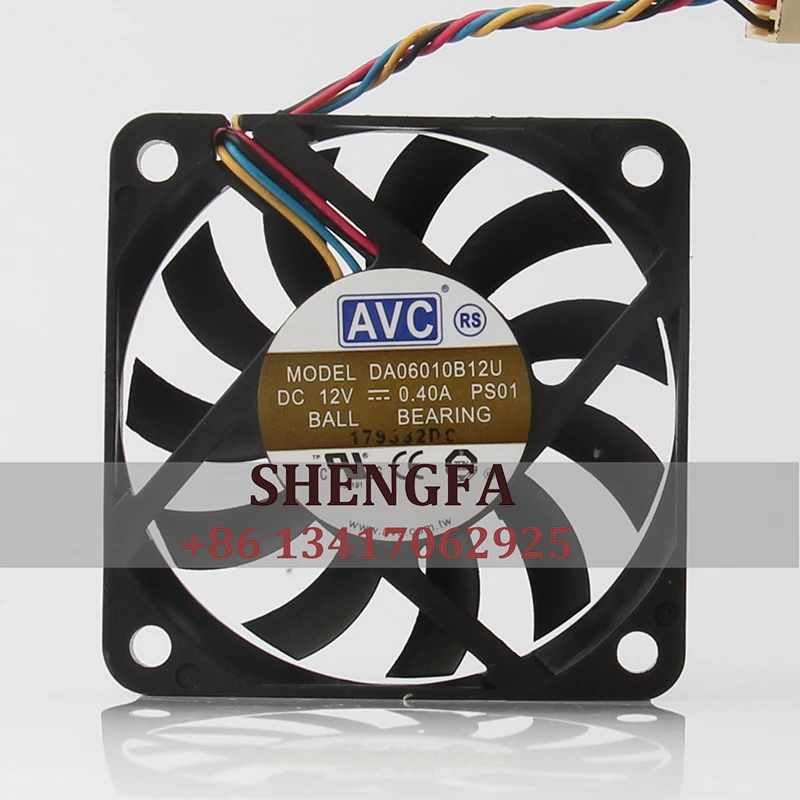 Case Cooling Fan Pwm Fan Slim For AVC DA06010B12U Thickness 6010 12V 0.40A 60*60*10MM Ultra-Thin Air Volume