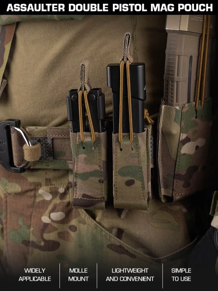 Double Plate Carrier Pistol Mag Pouches