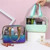Washroom Storage Bag Laser Colorful Swimming Bath Storage Bag Large Capacity Waterproof Transparent Handheld Portable Large Capa 2
