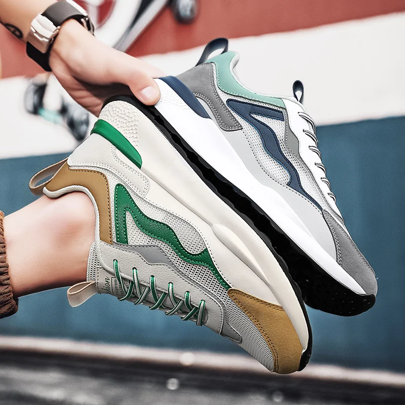 Herren-Arbeits-Industrie-Sneaker, Sport-Laufschuhe, rutschfest, für drinnen und draußen, atmungsaktive Arbeits-Turnschuhe_voghion.com