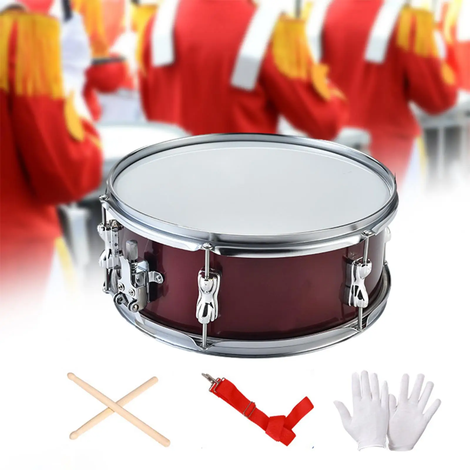 

13 "Snare Портативный Легкий барабан с барабанами двухцветный барабан Музыкальные инструменты для мальчиков девочек начинающих детей подростков