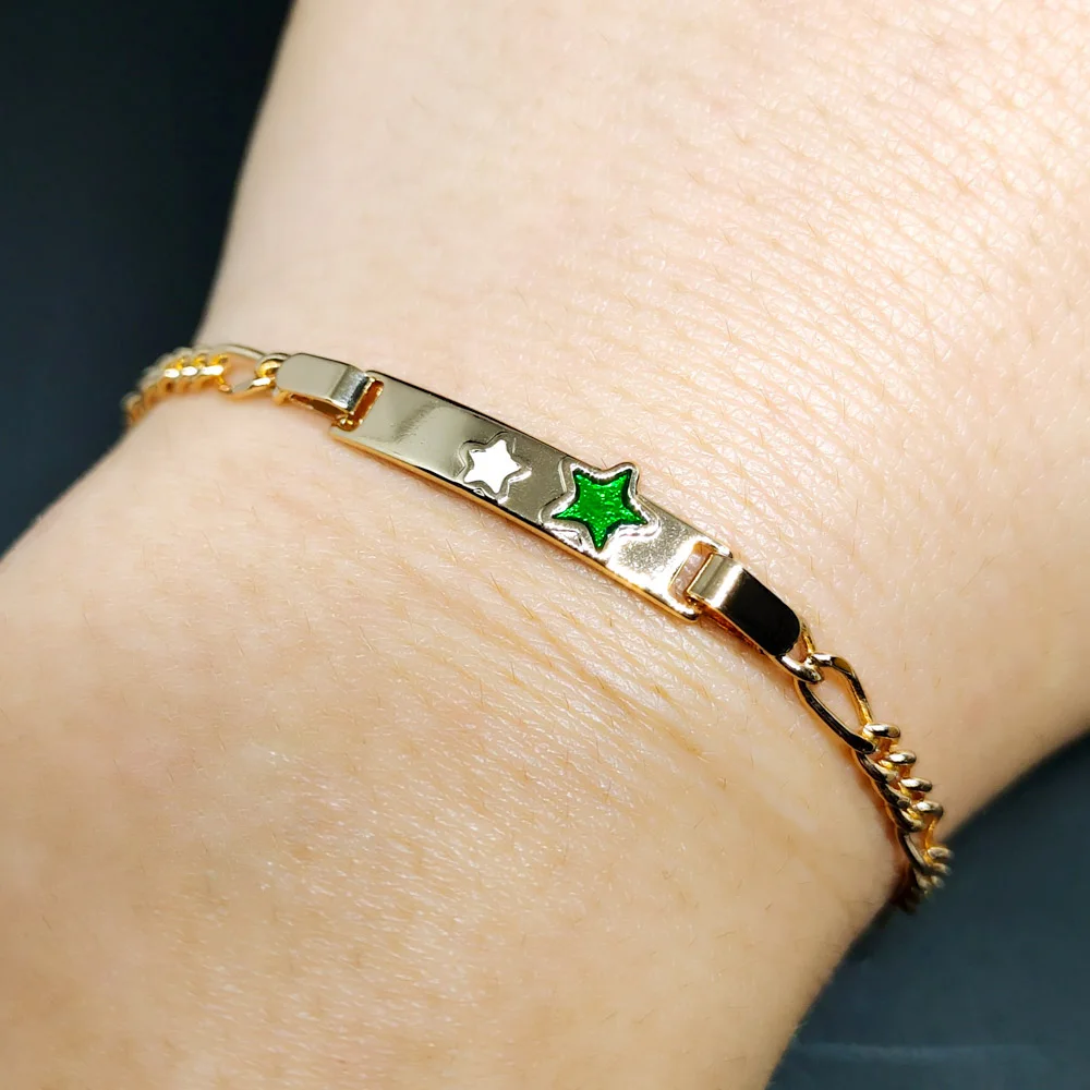 StarryGoldKidsBraceletsforBabyJewelryChristeningInfantGirlBoy
