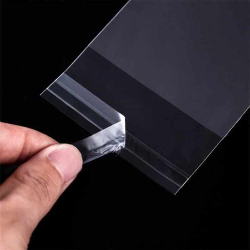 100pcs Clear Self Seal Plastic Bag Pouch Sachet For Necklace Jewelry Holder Packaging Small Business Orders Organizer Supplies