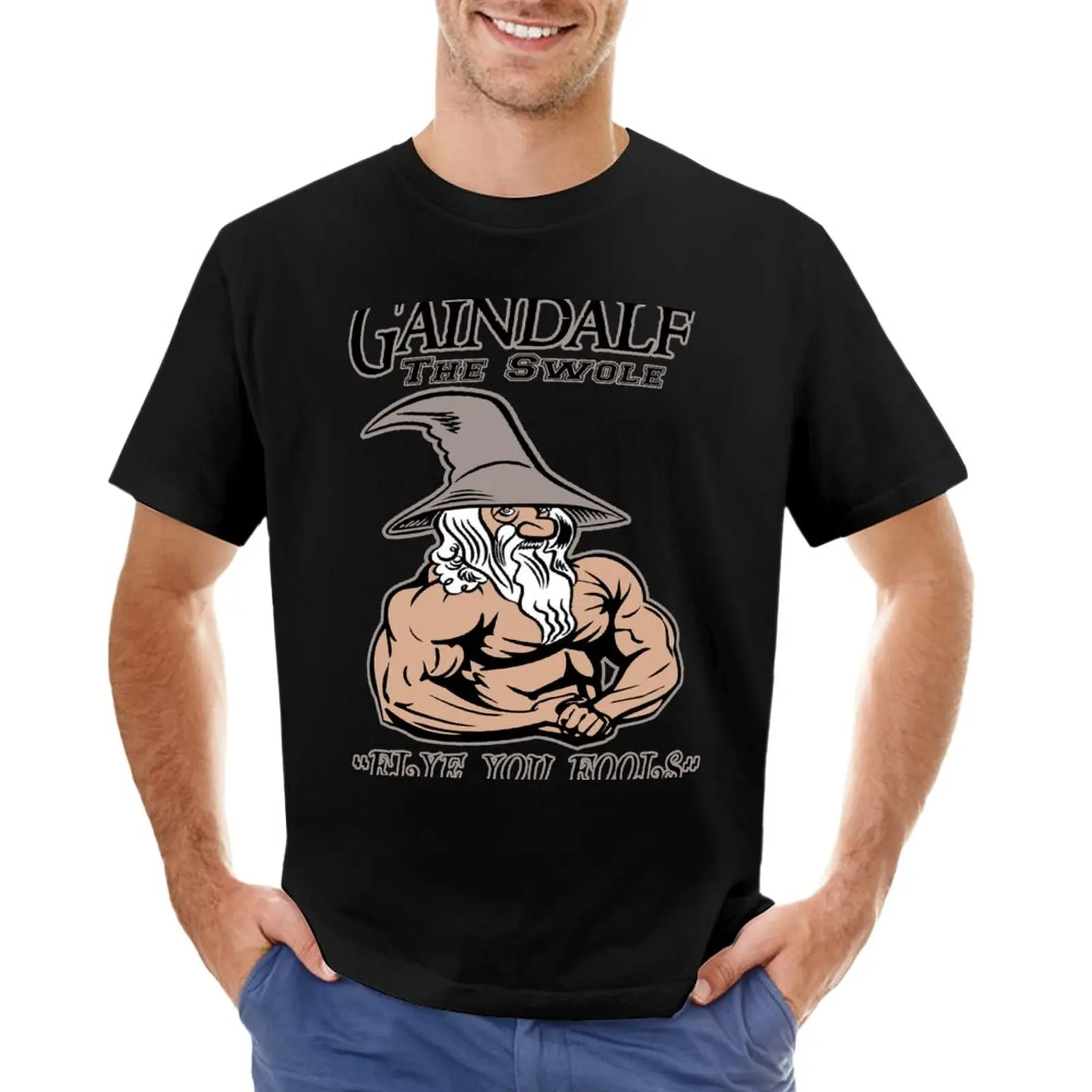 

Gaindalf The Swole T-Shirt plus size tops graphic t shirts mens t shirts pack
