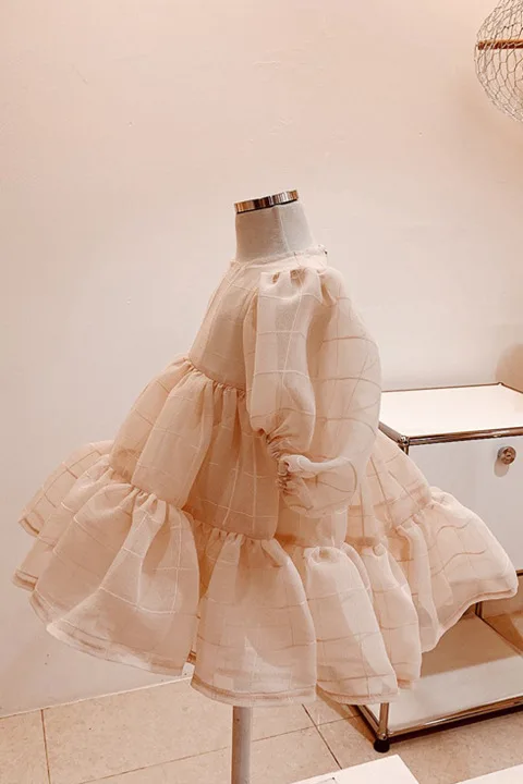 Children's Spring and Autumn Baby Puff Gauze Dress Girl's Dress Baby Princess Little Girls Dresses