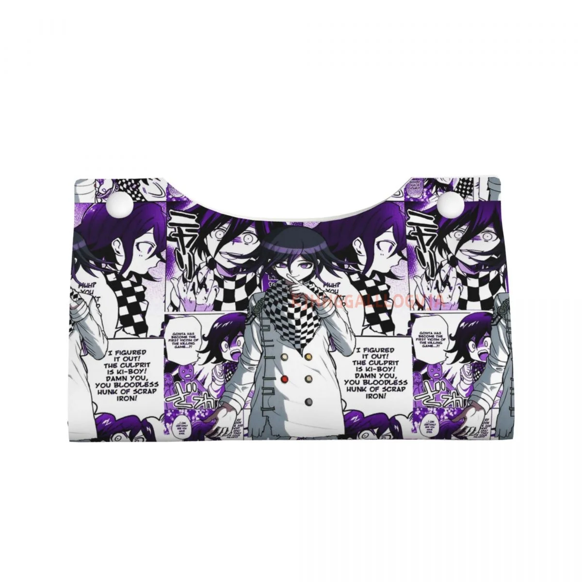 Kokichi Ouma Manga Facial Tissue Box Cover Rectangular 1908 Pink Green PU Leather Tissue Box Holder 4