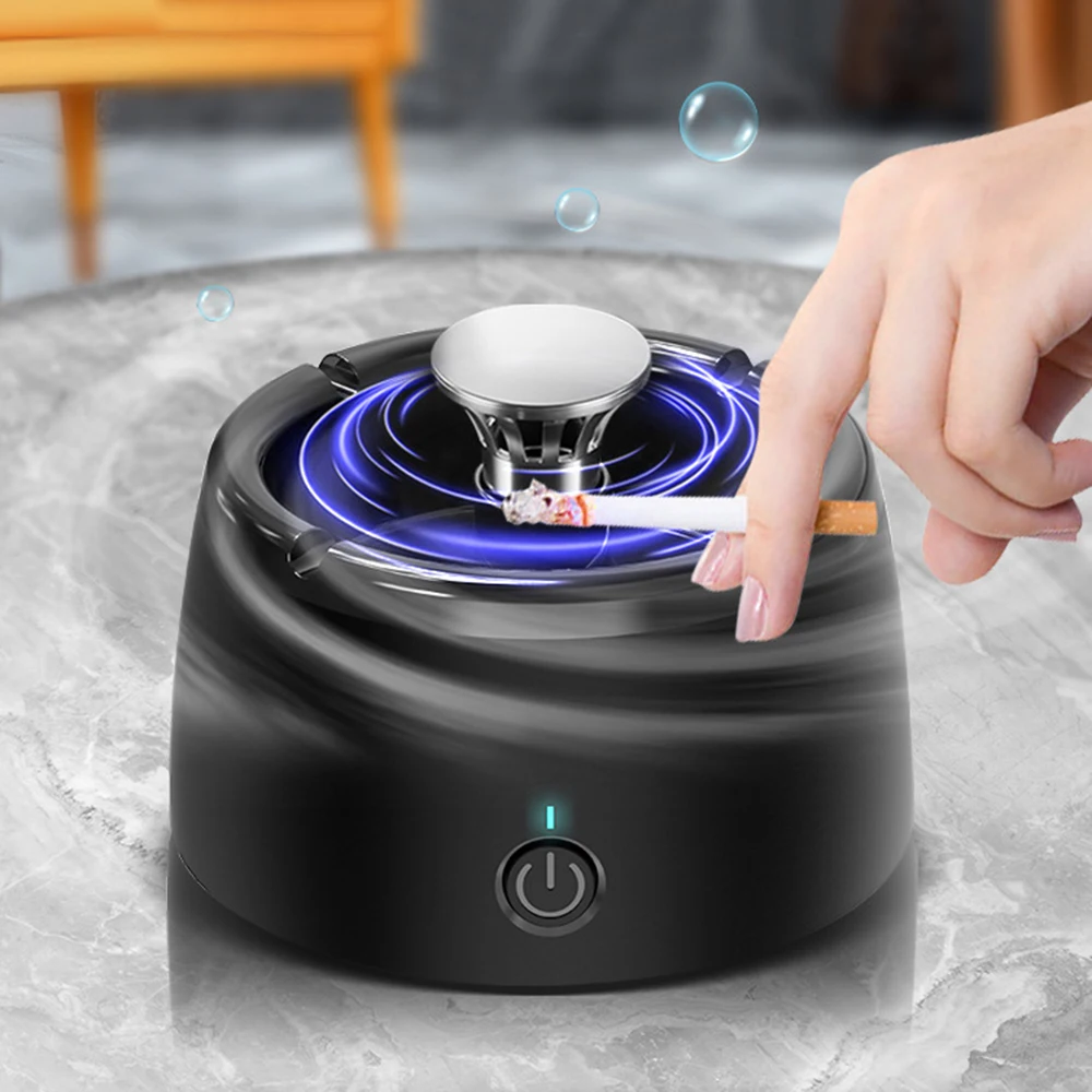 1pc Smart Air Purifying Ashtray, Wireless Air Purifier With Aroma For Home,  Office, Car