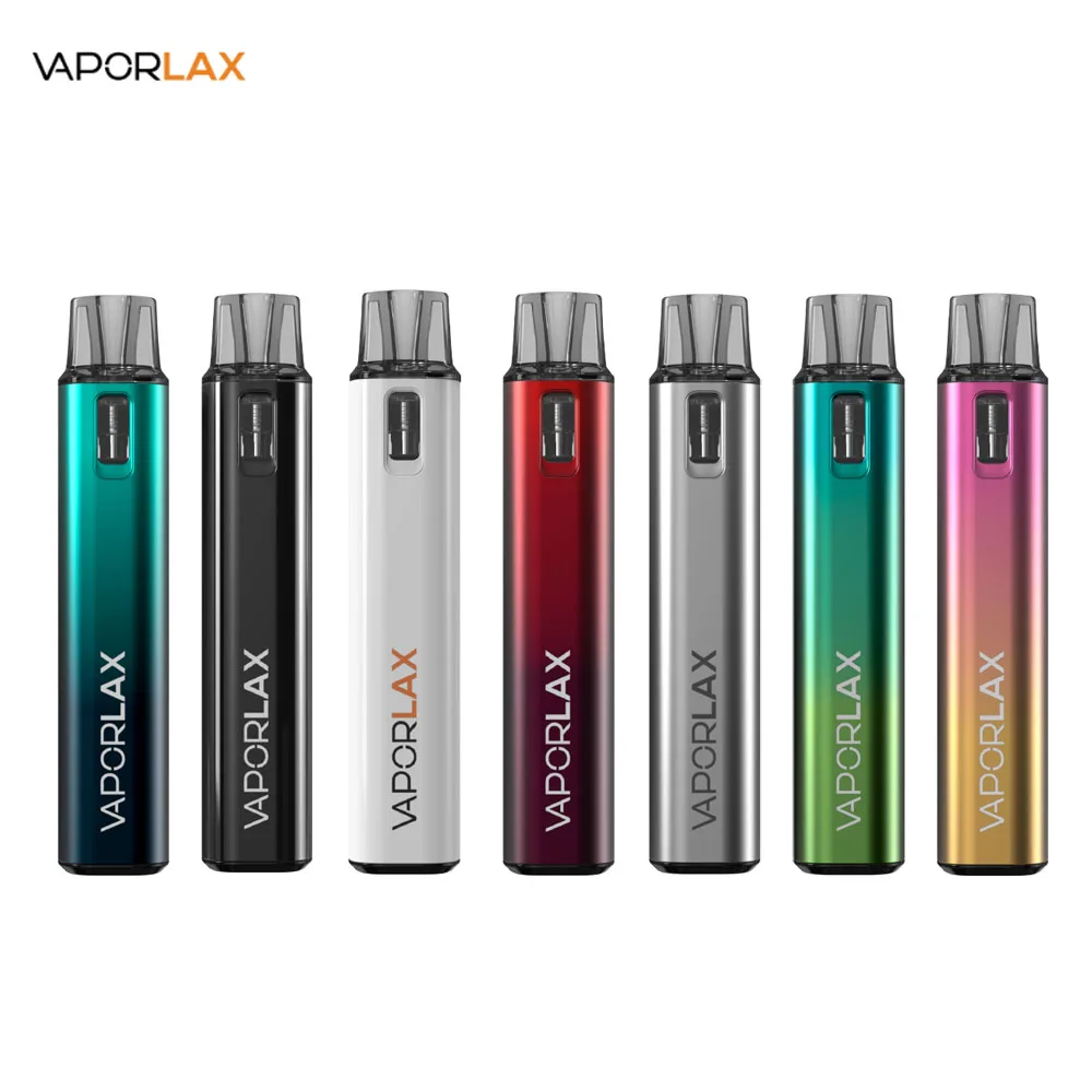 VaporLax Nano Refillable Pod System Kit Electronic E Cigarette 500mAh Battery 2.0ml 0.8ohm Mesh Coil Cartridge Atomizer Vape Pen