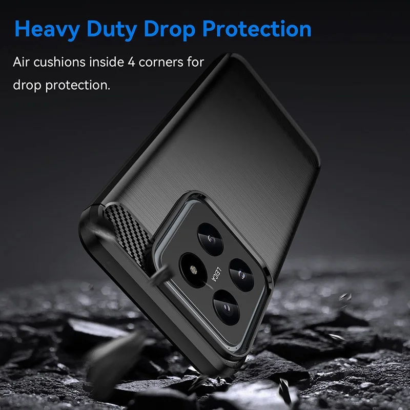 Carbon Fiber Silicone Shockproof Armor Phone Case