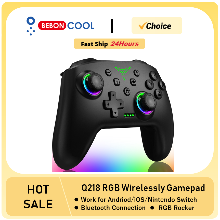Wireless Controller For Nintendo Switch OLED Console Pro Gamepad with 600Mah Rechargeable Battery Programmable Turbo Function
