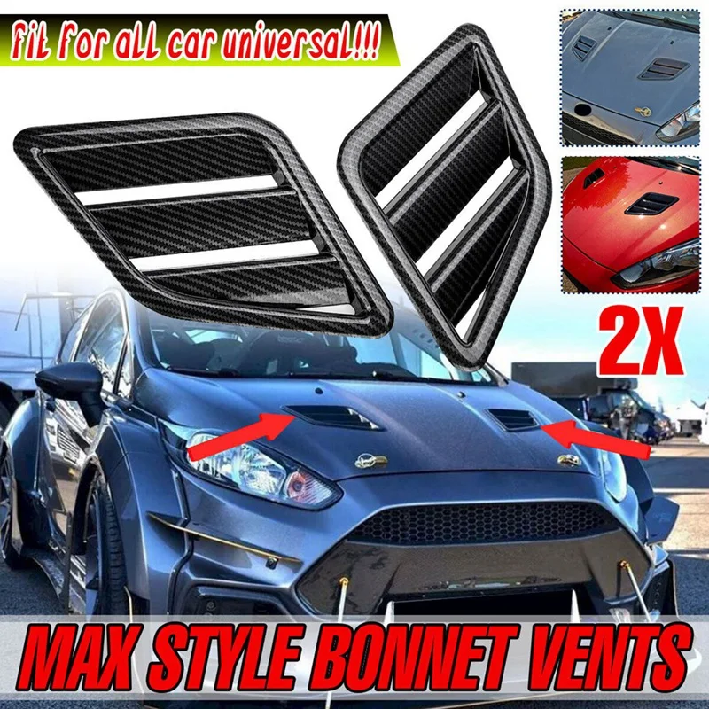 

Max Style передние вентиляционные отверстия для капота обшивка универсальная для Ford Focus RS Vauxhall Corsa Fiesta