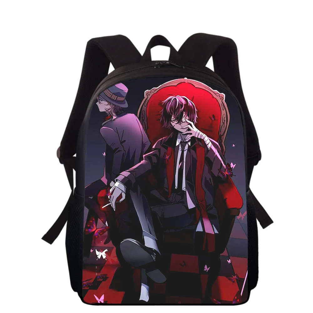 Bungo Stray Dogs Anime 15” 3D Print Kids Backpack Primary School Bags for Boys Girls Back Pack Students School Book Bags
