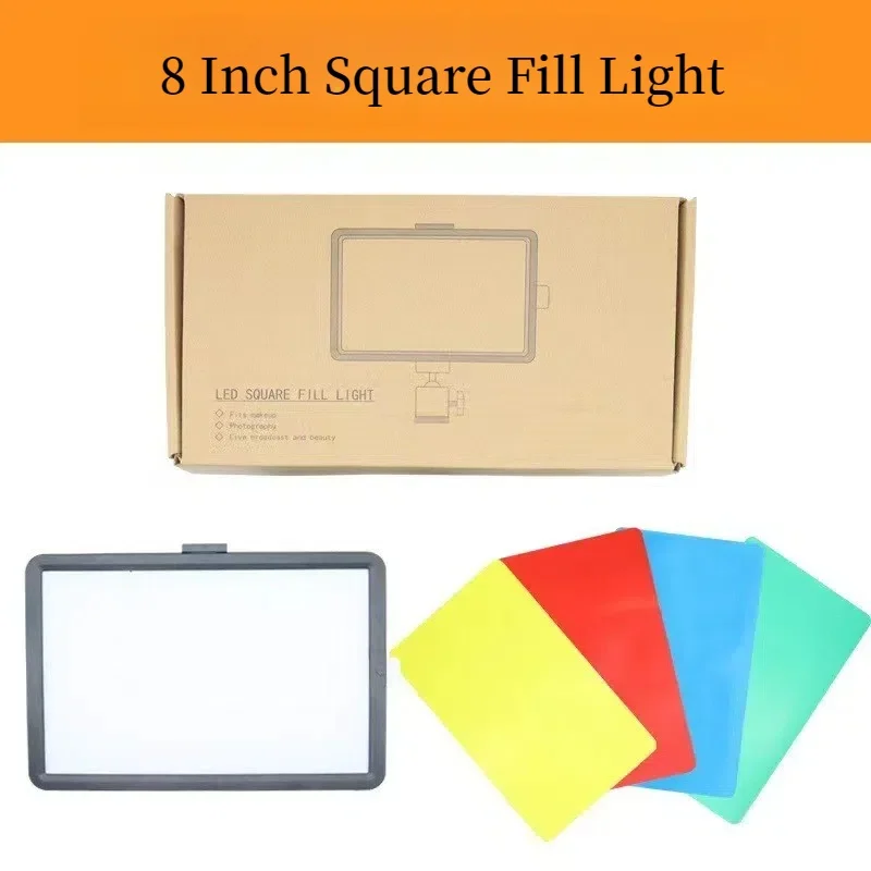 LED Video Light Photography Flat Panel Fill Lighting Photo Studio Lamp for Shoot Live Streaming RGB Filters Desk Tripod Stand