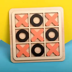 Montessori Wooden Chess and Puzzle Game for Early Childhood Development (Yellow)