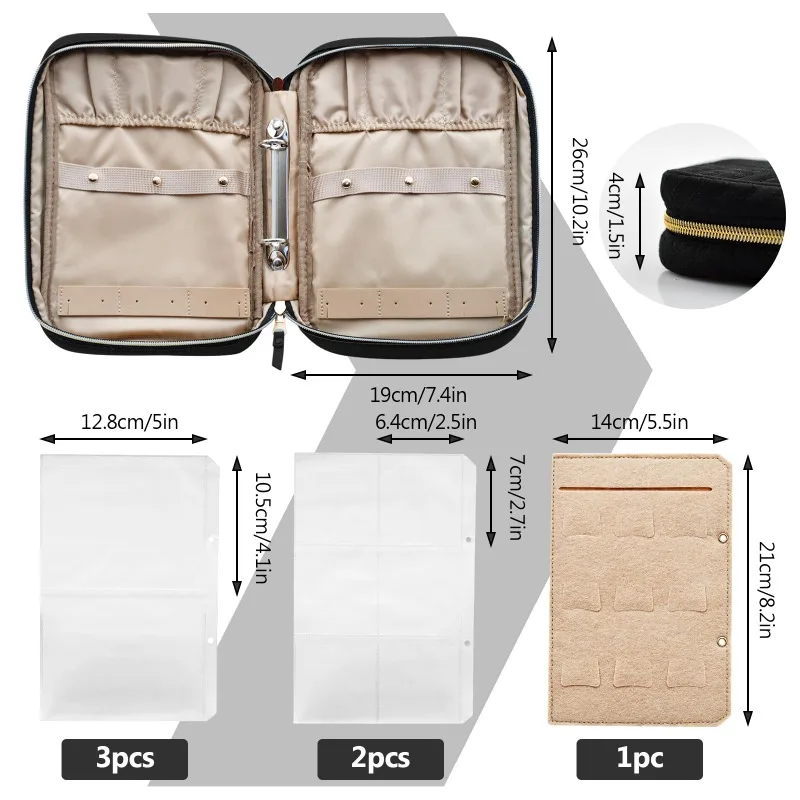 Zalaxt Jewelry Storage Bag Portable Jewelry Storage Bag Earrings Rings Bracelets Women Carry Small
