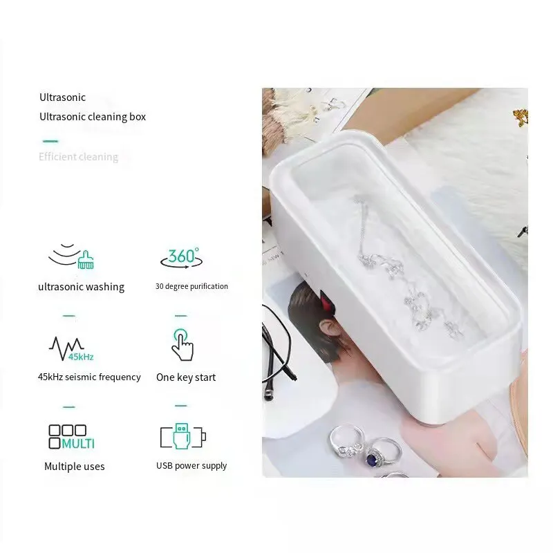 다기능 휴대용 어쿠스틱 진동 클리너, 가정용 청소 기계, 안경 청소 장치, 시계 쥬얼리 청소