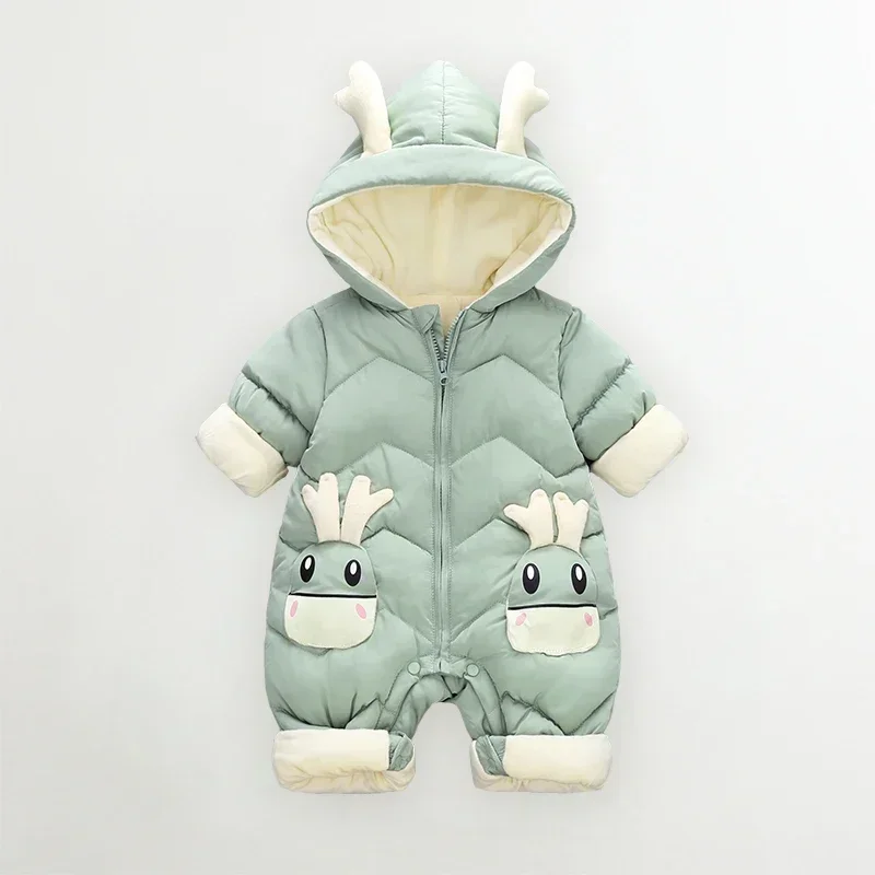 New born Baby Girl clothes Winter Snowsuit Plus Velvet Thick Baby Boys Jumpsuit Romper boy Overalls Toddler Coat 0-3 Years