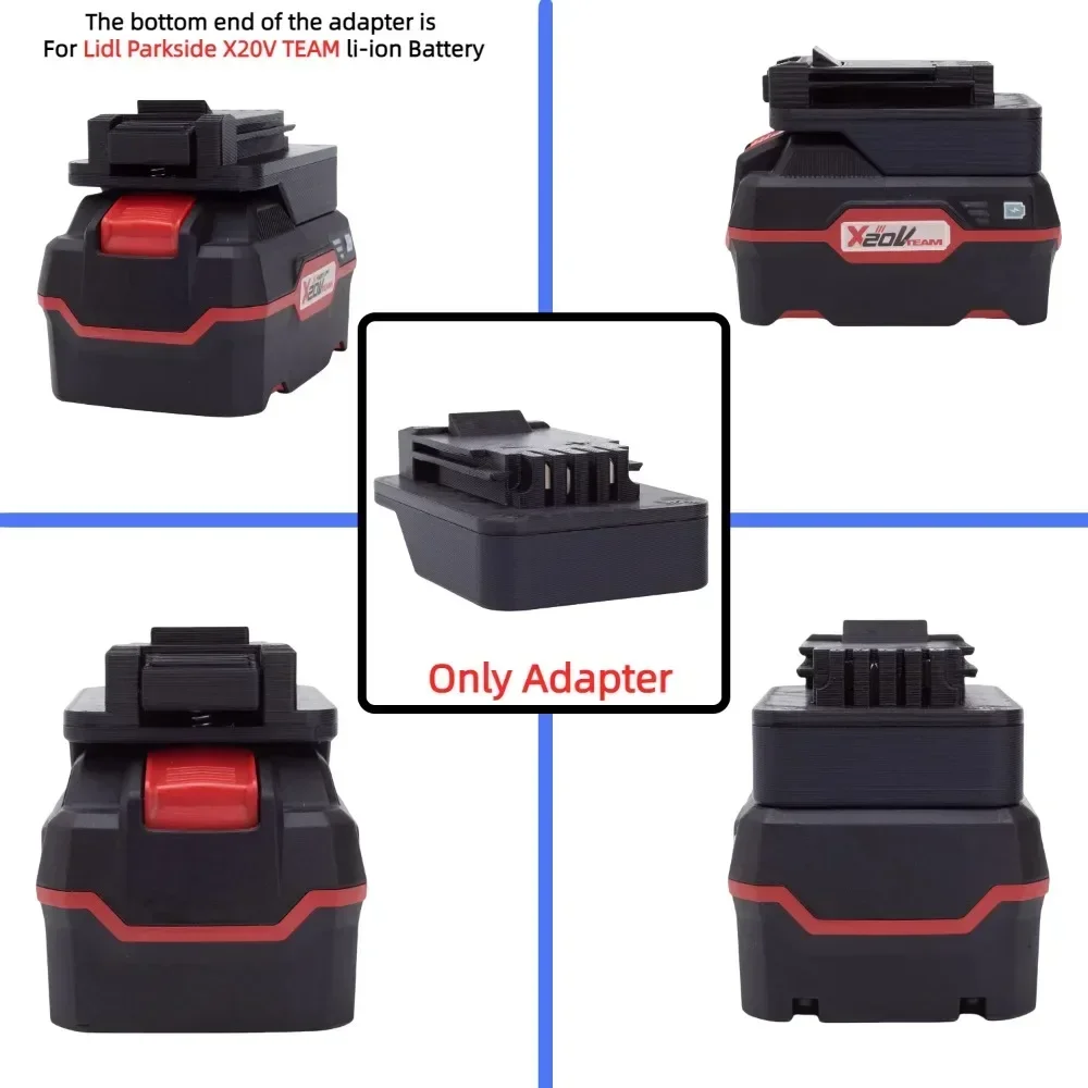 Battery Adapter Converter for 18V/20V To PARKSIDE X20V TEAM 20V Lithium Battery Power Tools ABS Material Cordless Power Converter Tool