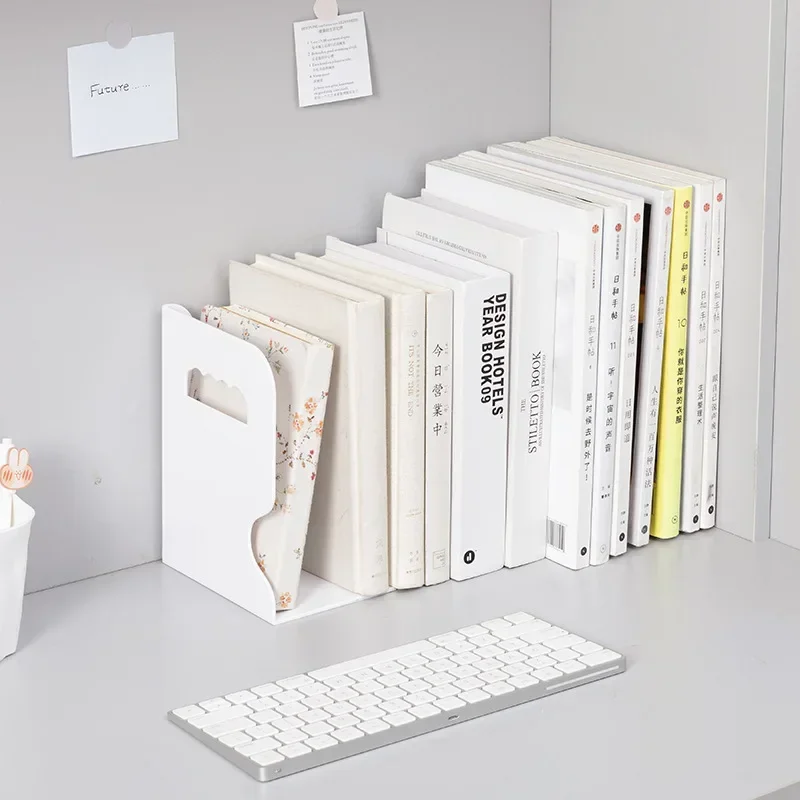 Book Stand 2Colors Retractable ABS Book Stand Creative Students Bookshelf Data Clip Stretch File Baffle