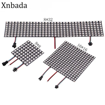 WS2812B LED 디지털 유연한 개별적으로 다룰 수 있는 패널 라이트, WS2812 8x8 16x16 8x32 Pxiels 모듈 매트릭스 스크린 DC5V