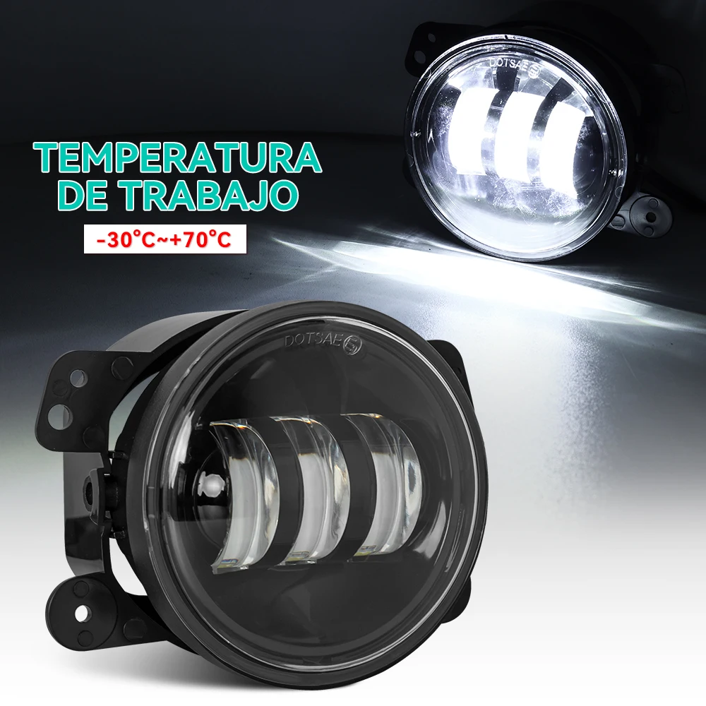 4 Inch LED Fog Light Driving Light Auxiliary lights Off Road Auto Car Fog Lamp For Wrangler JK Dodge Citroen Ford Honda Suzuki