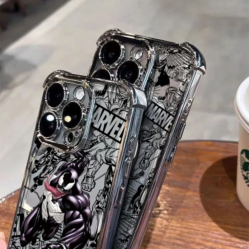 V-Venoms Plating Phone Case with Anti-Fall Airbag Protection