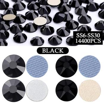 Black Top Quality Non Hotfix & Hotfix Rhinestones 1
