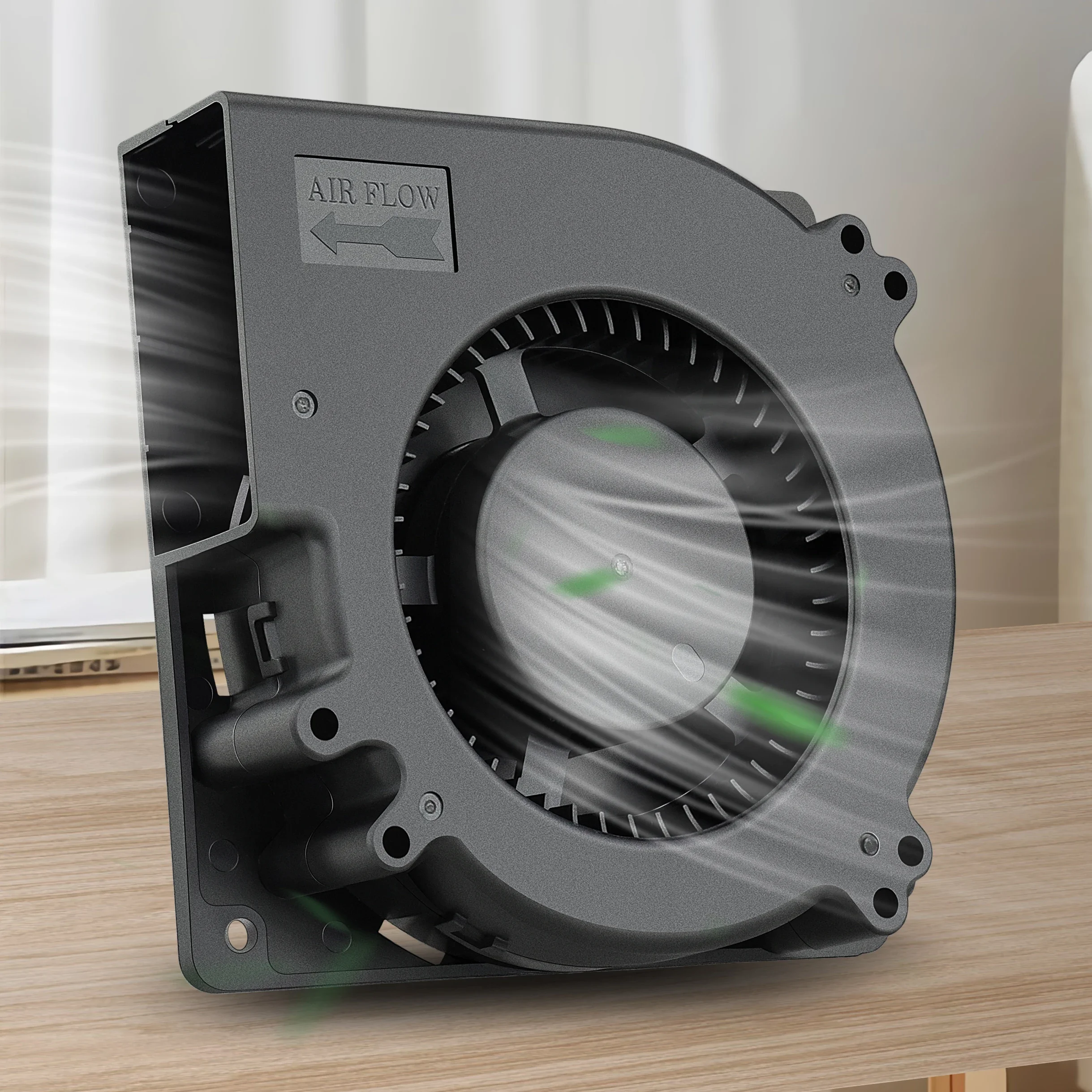 Ventilador Turbo com Adaptador de Alimentação Ventilador Centrífugo Conector Fêmea dc 12cm 120x120x32 mm 12032 ac 100v 220v 120 mm - Imagem 6
