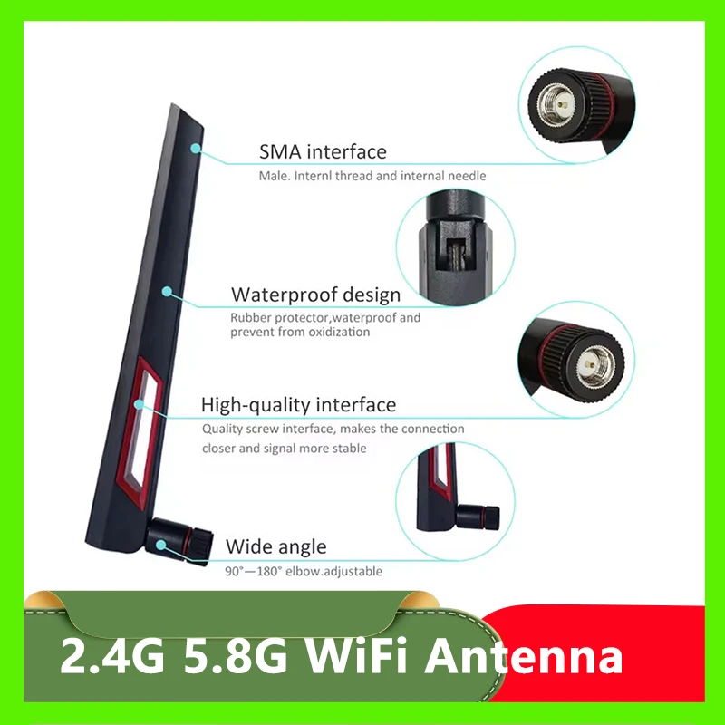 2PCS 전방향 라우터 안테나 고이득 12dbi 2.4G 5.8G 듀얼 밴드 WiFi..