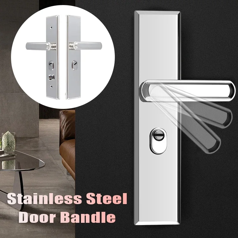 

Locks Universal Entrance Security Door Lock Stainless Steel Multifunction Anti-theft Door Handle Mechanical Lock Hardware Panel