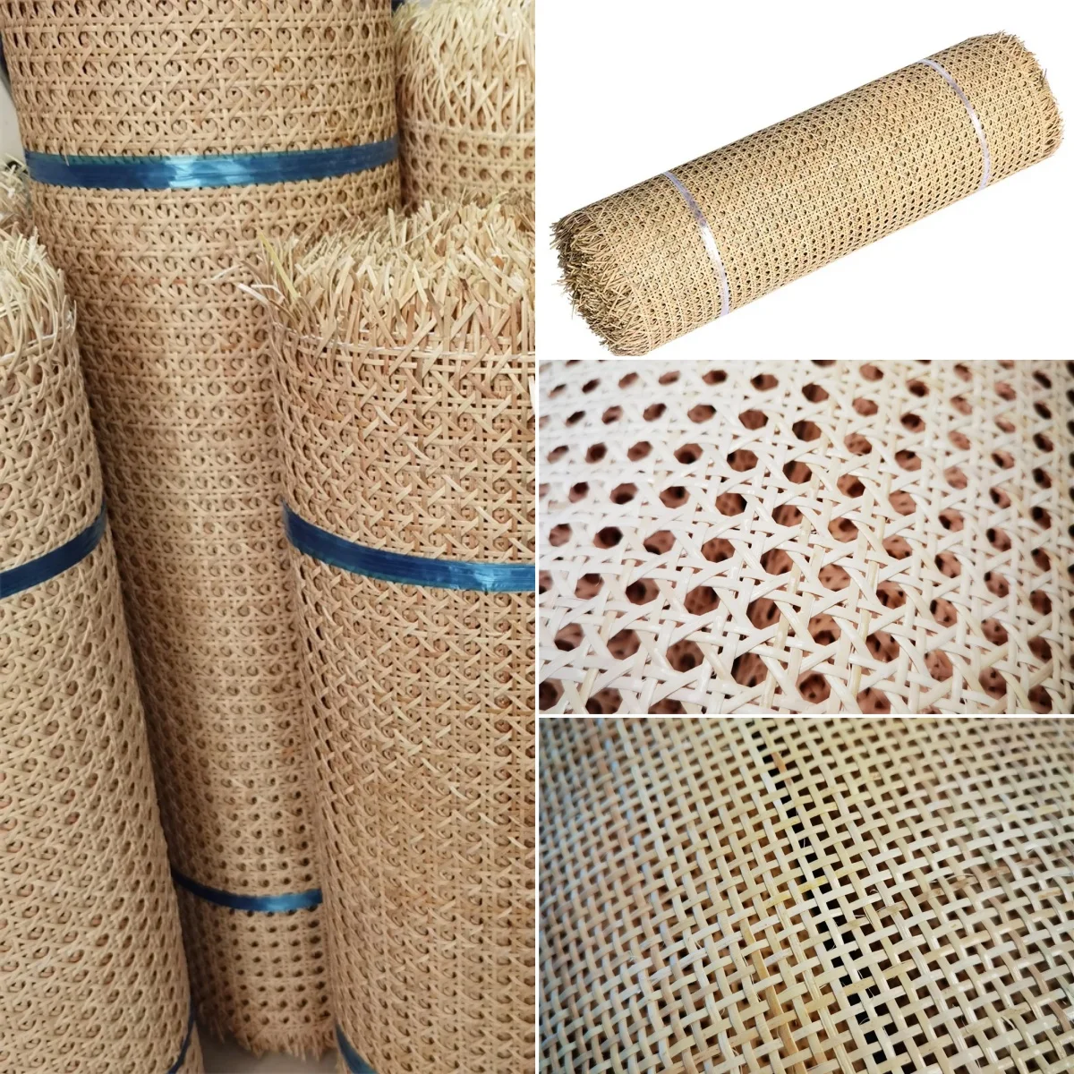 

40cm/45cm X 15 Meters Real Natural Indonesian Rattan Wicker Cane Webbing Roll Chair Table Repairing Material