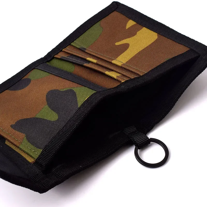 Oxford Trifold Wallets For Shoulder Sling Wallets Youth Men Women Short-style Hasp Card Purse Girls Boys Hasp Card Case Holder