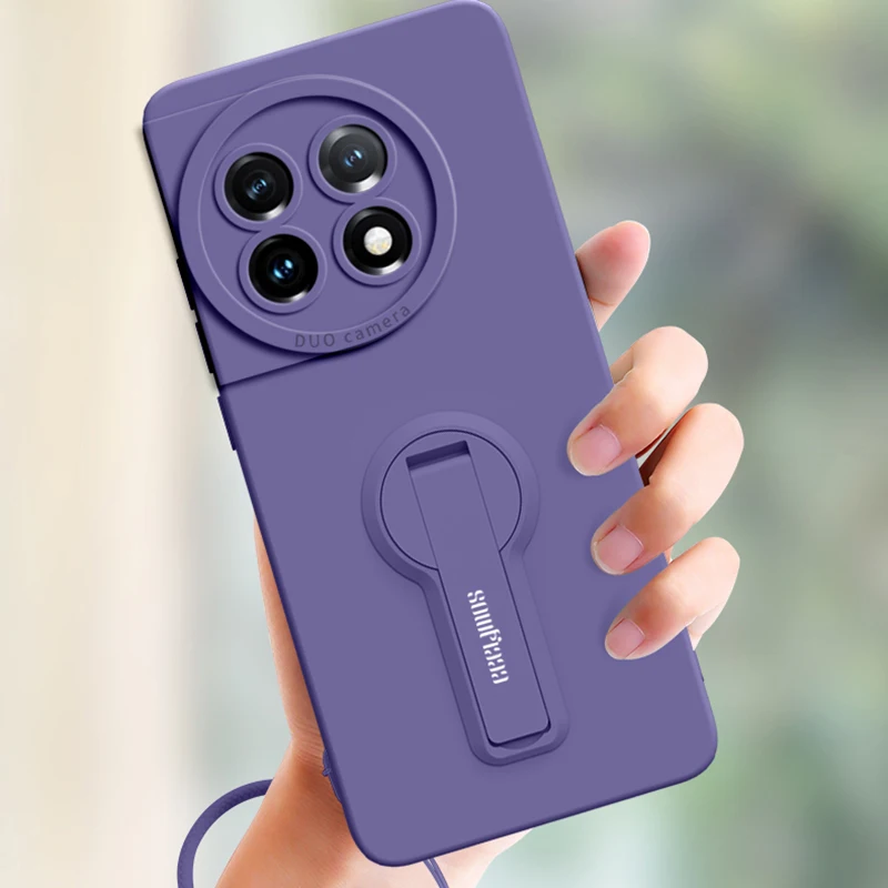 Enhanced Silicone Phone Case with Camera Protection and Holder Screen Film