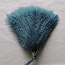 Fluffy Artificial Pampas Grass Bouquet for Boho Decor and Event Styling (Blue)