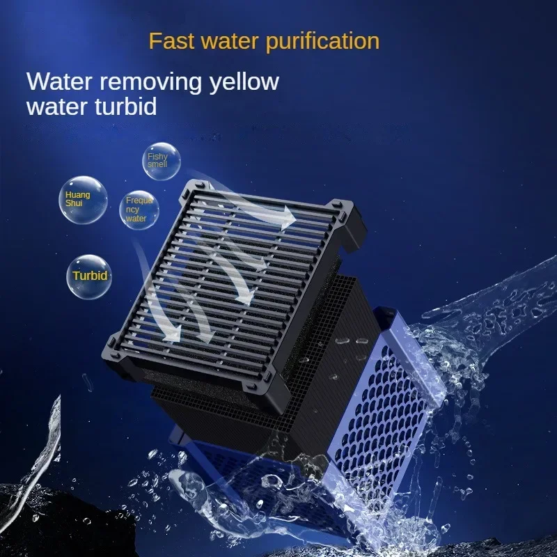 

Fish Tank Magic Box High-Efficiency Water Purifier Cube Aquarium Honeycomb Structure Activated Charcoal Filter Media filtro