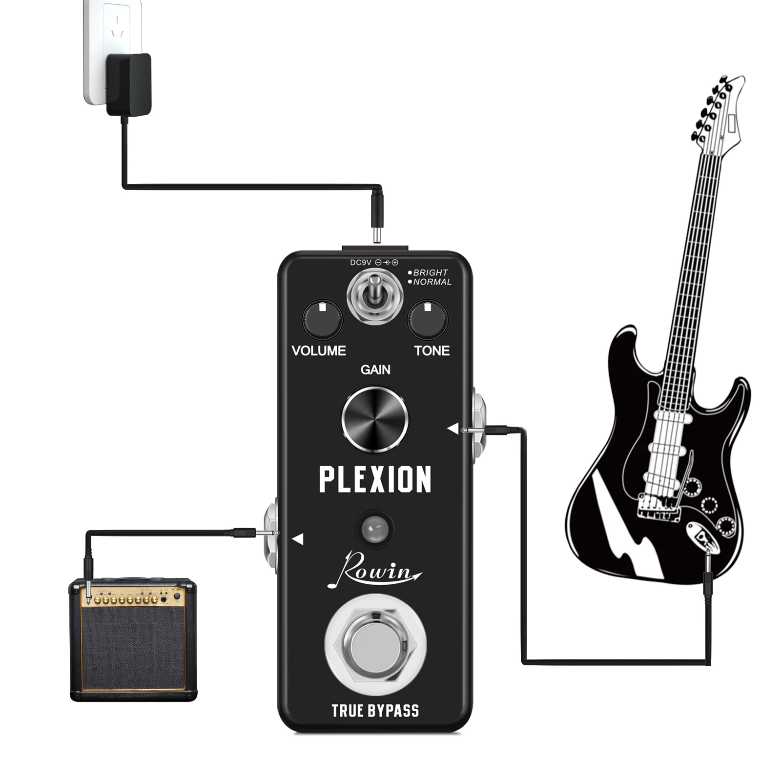 Guitarra Plexion Pedal analógico distorsión efecto pedales sonido como Marshall en Ghet Music Store.| | - AliExpress