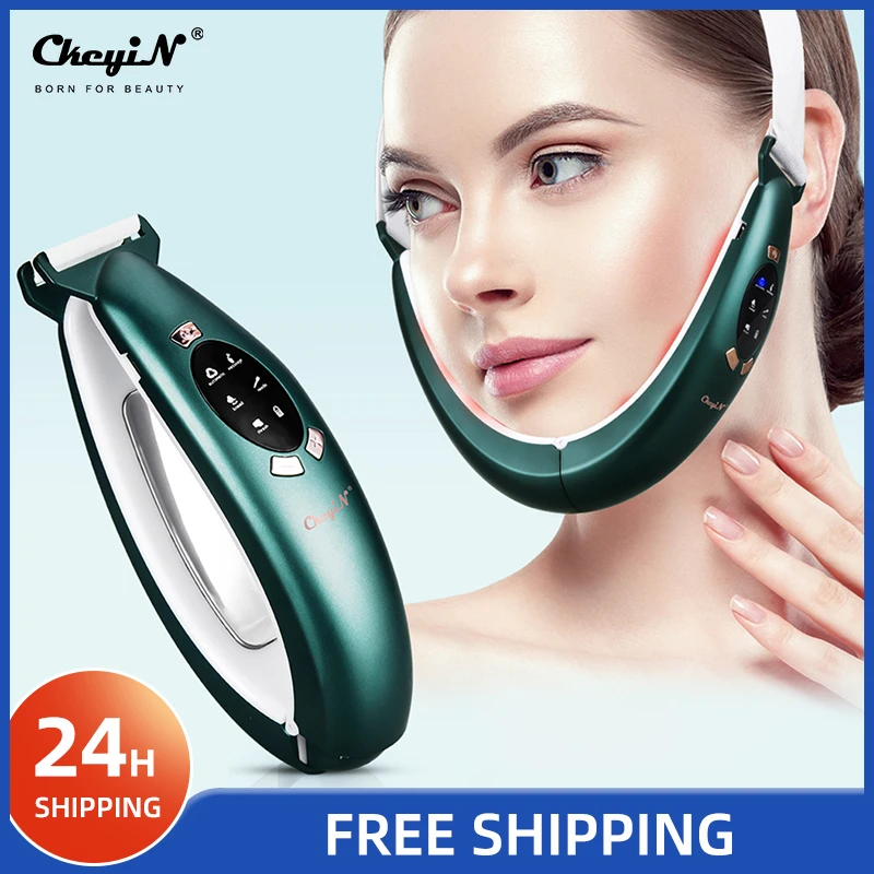 Microcurrent Vshape Face Lifter Electric Lifting Tighten Reduce Double Chin Masseter Facial