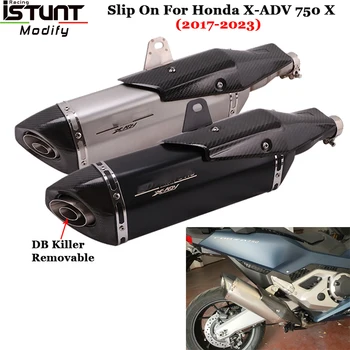 ลื่นบนรถจักรยานยนต์ท่อไอเสียEscapeระบบหัวหลอดด้านหน้าLinkท่อสําหรับHonda X-ADV 750 X ADV750 ADV 2017 2018 - 2023 1