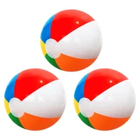 3 Pcs Inflatable Beach Ball Colorful Balloons Swimming Pool Party Water Game Beach Sports Ball Fun Toys for Kids
