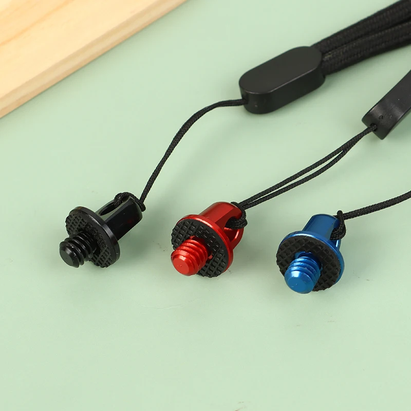 1/4 Inch Handle Camera Screw 1/4" D Ring Adapter With Adjustable Hand Wristband Lanyard Strap Sling For Tripod Photo Studio