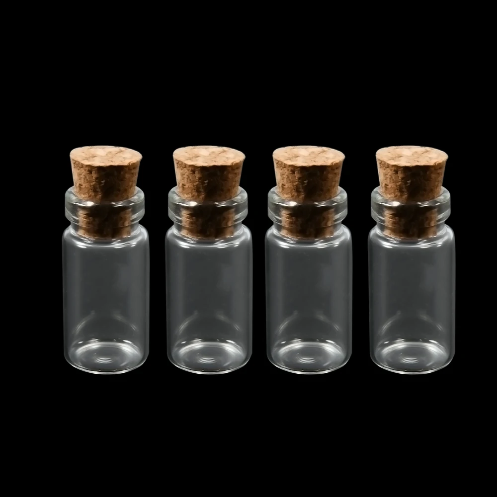 Glass Storage Tank Glass Storage Jar Glass Storage Container 10PCS Mini Medicine Bottle Transparent Cork