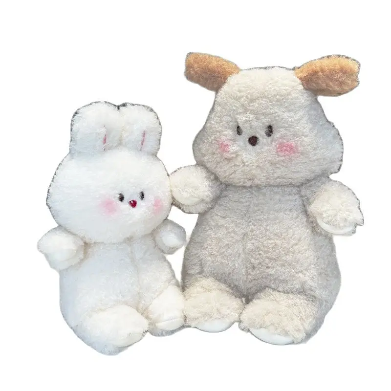 30/40/50CM Kawaii Creative White Dog Rabbit Plush Toys Accompany Dolls Sofa Decoration Girls Birthday Christmas Gift