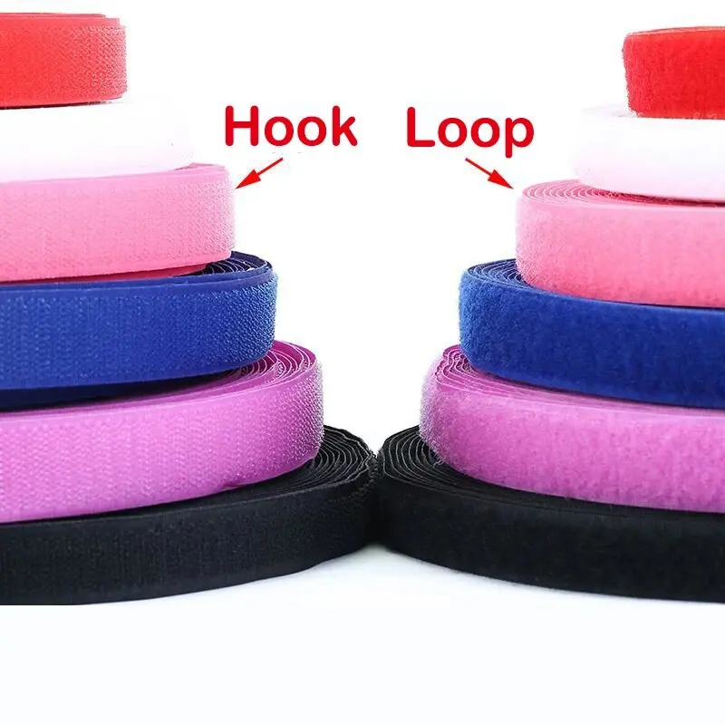 Colorful 20mm Non-Adhesive Hook and Loop Fastener Tape - 10M Nylon Fabric