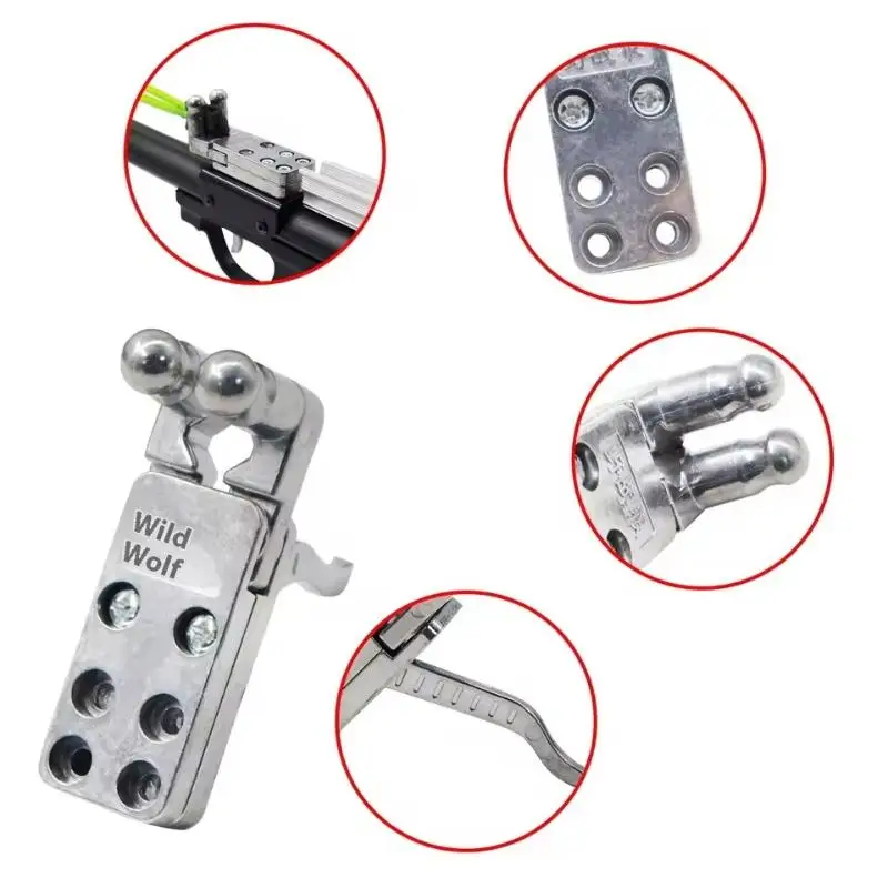 Slingshot Accessories Aluminum Alloy Slingshot Trigger Device DIY Slingshot Parts Trigger Disperser Rubber Band Device slingshot accessories